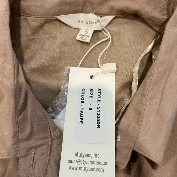 Anthropologie Sim and Sam khaki Button-Down Dress - Picture 4 of 11